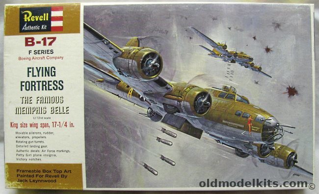 Revell 1/72 B-17F Flying Fortress Memphis Belle, H201-198 plastic model kit